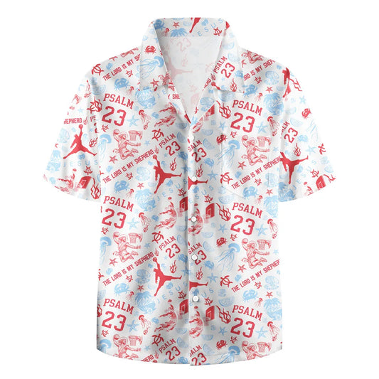 UniJames The Lord Is My Shepherd PSALM Christian Hawaiian Shirt