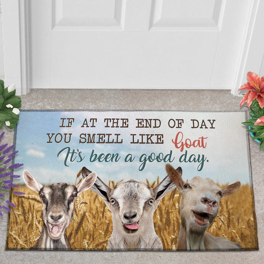 Uni Goat Lover Good Day Doormat