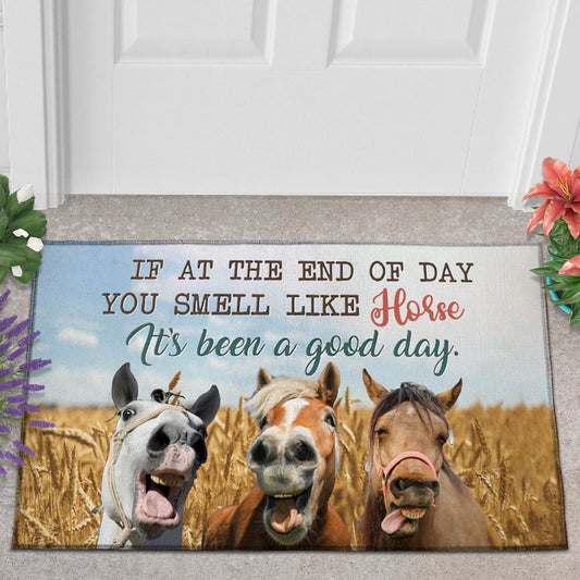 Uni Horse Lover Good Day Doormat