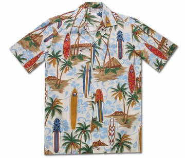 Uni Surfing Safari Sand   Aloha Shirt Short Sleeve Shirt Vacation Hawaiian Outdoor Vacation