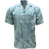 Uni Taro Leaf Aqua   Aloha Shirt Short Sleeve Shirt Vacation Hawaiian Outdoor Vacation