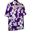 Uni Purple Hibiscus Aloha Shirt Short Sleeve Shirt Vacation Hawaiian Outdoor Vacation
