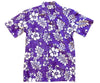 Uni Purple Paradise Aloha Shirt Short Sleeve Shirt Vacation Hawaiian Outdoor Vacation