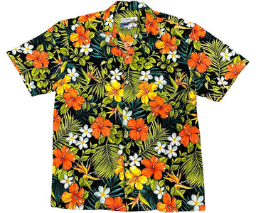 Uni Shadow Bloom  Aloha Shirt Short Sleeve Shirt Vacation Hawaiian Outdoor Vacation
