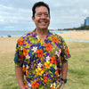 Uni Tropical Garden Purple   Aloha Shirt Short Sleeve Shirt Vacation Hawaiian Outdoor Vacation