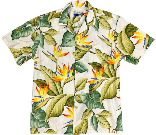 Uni Bird of Paradise Bliss Hawaiian Shirt Aloha Shirt Short Sleeve Shirt Vacation Hawaiian Outdoor Vacation Hawaiian Shirt