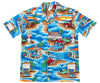 Uni Classic Moments Blue Hawaiian Shirt Aloha Shirt Short Sleeve Shirt Vacation Hawaiian Outdoor Vacation Hawaiian Shirt