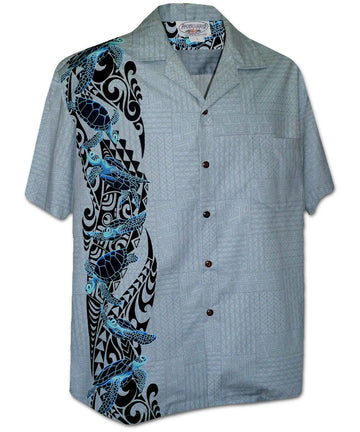 Uni Honu Tribe Hawaiian Shirt Aloha Shirt Short Sleeve Shirt Vacation Hawaiian Outdoor Vacation Hawaiian Shirt