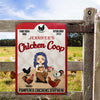 Pampered Chickens Live Here - Chicken Coop Decoration - Personalized Custom Classic Metal Signs