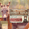 Personalized Farm Donkey Ranch Keep Gate Closed Custom Classic Metal Signs