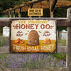 Personalized Bee Fresh Local Honey Raw Natural Customized Classic Metal Signs