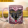 Uni Black Angus Couple Personalized Name Two Tone Mug