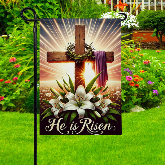 Uni Garden Flag 12" x 18" Cross of Resurrection