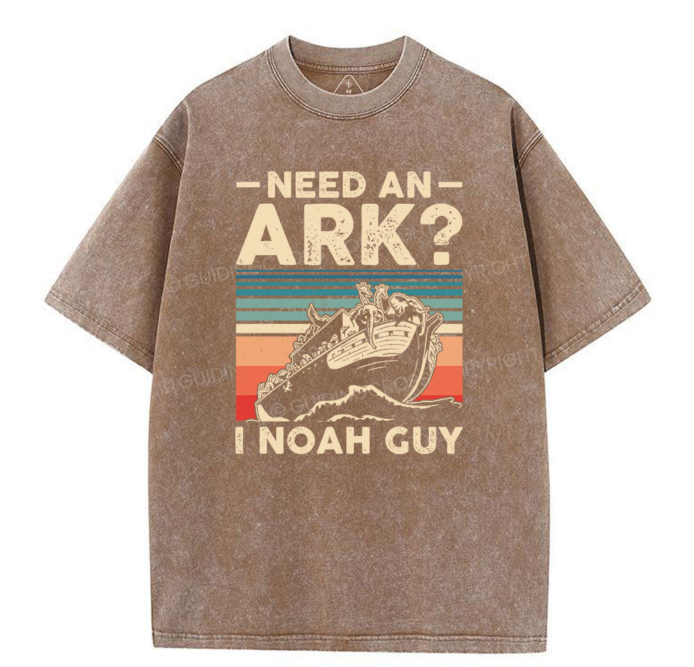 Need An Ark I Noah Guy Funny Vintage Washed Christian T-Shirt Sale - GuidingCross