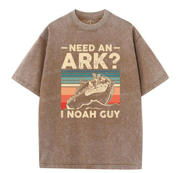 Need An Ark I Noah Guy Funny Vintage Washed Christian T-Shirt Sale - GuidingCross