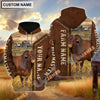 Uni Beefmaster Personalized Name, Farm Name 3D Hoodie