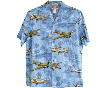 Uni Warbird Hawaiian Shirt Aloha Shirt Short Sleeve Shirt Vacation Hawaiian Outdoor Vacation Hawaiian Shirt