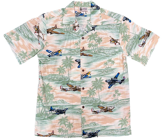 Uni Vintage Flying High Palms Hawaiian Shirt Aloha Shirt Short Sleeve Shirt Vacation Hawaiian Outdoor Vacation Hawaiian Shirt