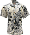 Uni Watercolor Hibiscus Gray Hawaiian Shirt Aloha Shirt Short Sleeve Shirt Vacation Hawaiian Outdoor Vacation Hawaiian Shirt