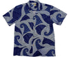 Uni Waves Navy Hawaiian Shirt Aloha Shirt Short Sleeve Shirt Vacation Hawaiian Outdoor Vacation Hawaiian Shirt