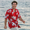 Uni Crimson Hibiscus Hawaiian Shirt Aloha Shirt Short Sleeve Shirt Vacation Hawaiian Outdoor Vacation Hawaiian Shirt