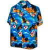 Uni Diamond Head Sunset Blue Hawaiian Shirt Aloha Shirt Short Sleeve Shirt Vacation Hawaiian Outdoor Vacation Hawaiian Shirt