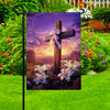Uni Garden Flag 12" x 18" Peaceful Sunrise Cross