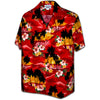 Uni Diamond Head Sunset Red Hawaiian Shirt Aloha Shirt Short Sleeve Shirt Vacation Hawaiian Outdoor Vacation Hawaiian Shirt
