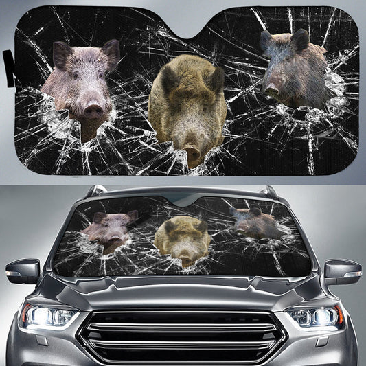 Uni Boar Broken Glasses 3D Sun Shade