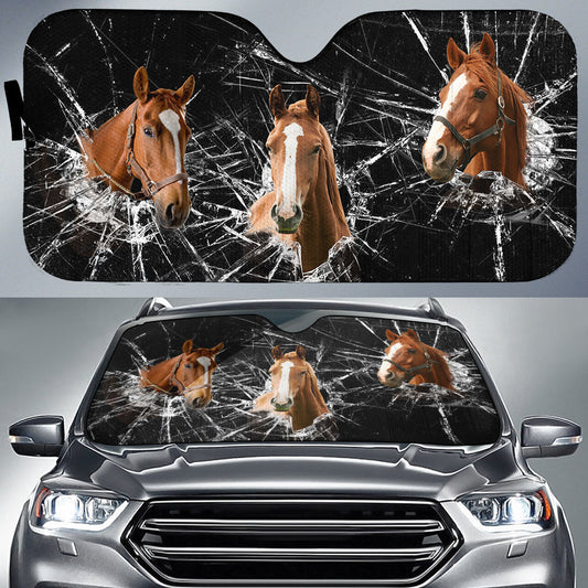 Uni Horse Broken Glasses 3D Sun Shade