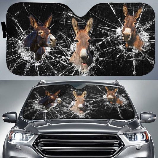Uni Donkey Broken Glasses 3D Sun Shade