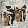Uni Jersey Black White Custom Name 3D Hoodie