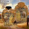 Uni Personalized Name Jersey Brown Pattern 3D Hoodie