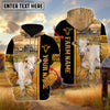 Uni Charolais Autumn Farming Personalized Name, Farm Name 3D Hoodie