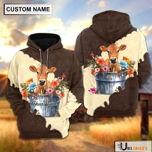 Uni Jersey In Bucket Brown Tie Dye Personalized Hoodie
