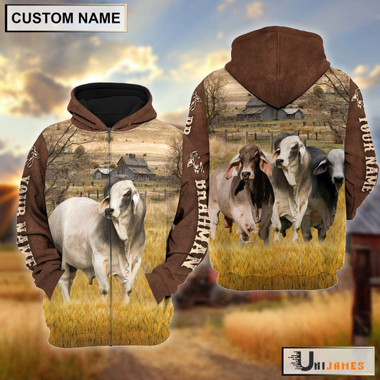 Uni Brahman Brown Sleeve Personalized Hoodie