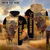 Uni Beefmaster Autumn Farming Personalized Name, Farm Name 3D Hoodie