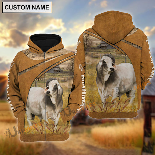 Uni Personalized Name Brahman Farming Life 3D Shirt