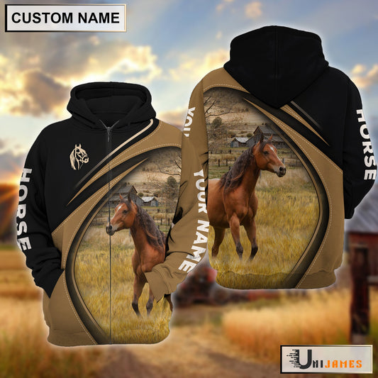 Uni Horse Farming Life Personalized Name 3D Hoodie