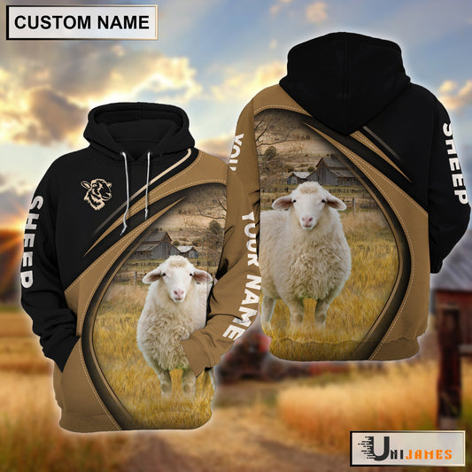 Uni Sheep Farming Life Personalized Name 3D Hoodie