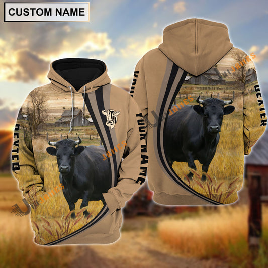 Uni Dexter Grey Farming Personalized Name Hoodie