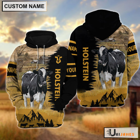 Uni Holstein Happy Life Farm Personalized 3D Hoodie