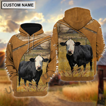 Uni Personalized Name Black Baldy Farming Life 3D Shirt