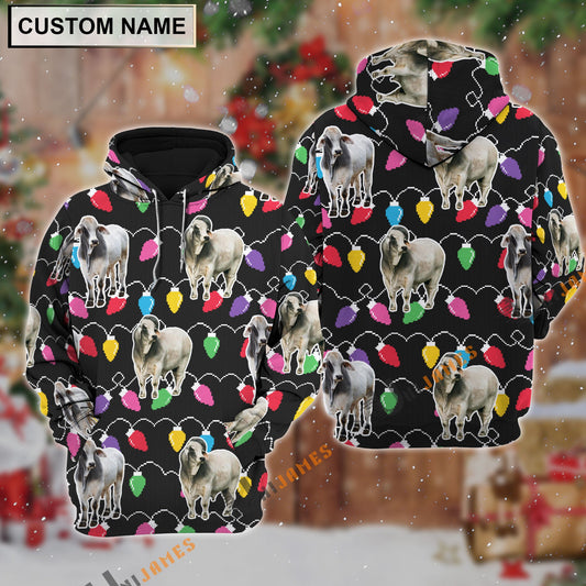 Uni Brahman Christmas Led Light Personalized Name 3D Hoodie