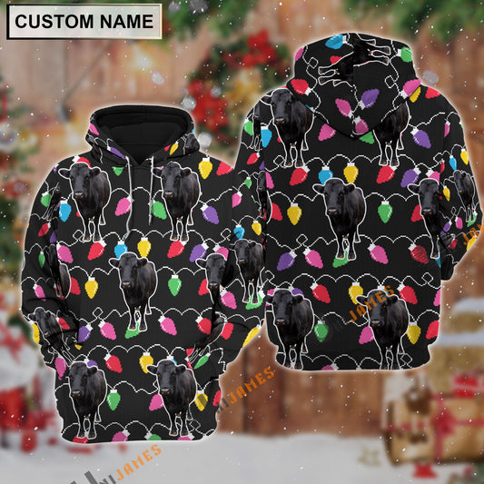 Uni Dexter Christmas Led Light Personalized Name 3D Hoodie