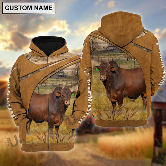 Uni Personalized Name Beefmaster Farming Life 3D Shirt