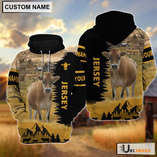 Uni Jersey Happy Life Farm Personalized 3D Hoodie