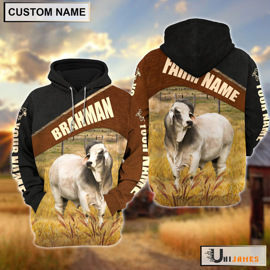 Uni Personalized Name & Farm Name Brahman Cattle Hoodie