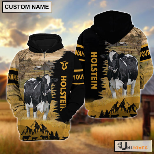 Uni Holstein Happy Life Farm Personalized 3D Hoodie