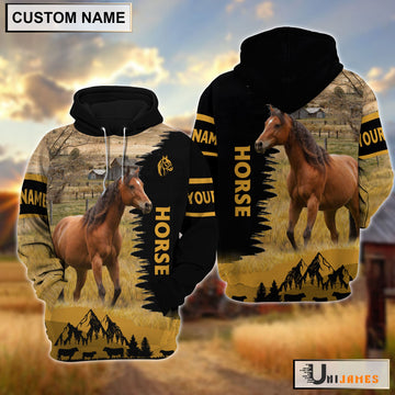 Uni Horse Happy Life Farm Personalized 3D Hoodie